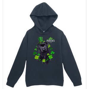 St Patrick's Day Irish Saint Patrick Shamrock Labrador Puppy Urban Pullover Hoodie