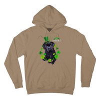 St Patrick's Day Irish Saint Patrick Shamrock Labrador Puppy Hoodie