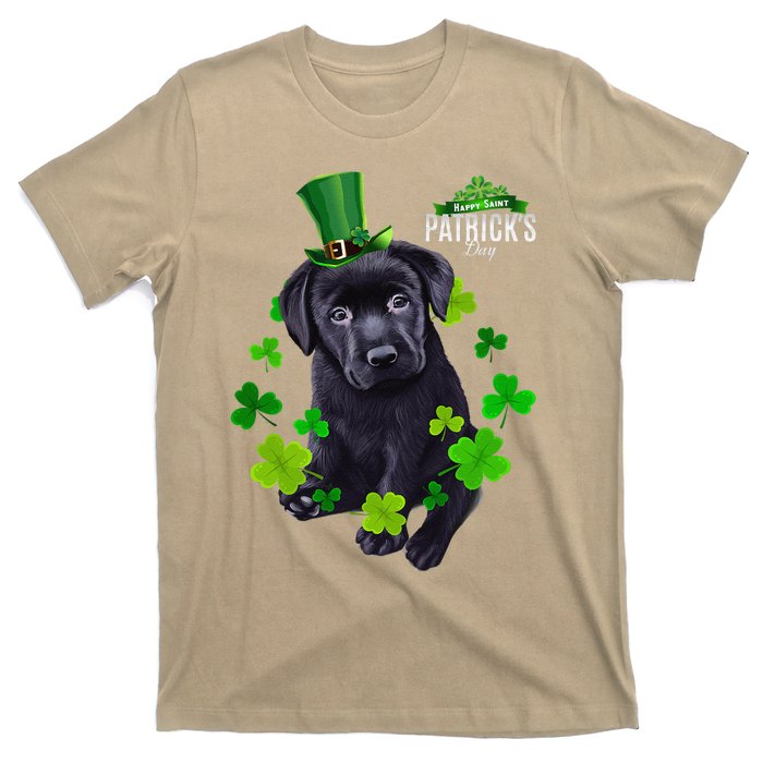 St Patrick's Day Irish Saint Patrick Shamrock Labrador Puppy T-Shirt