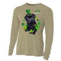 St Patrick's Day Irish Saint Patrick Shamrock Labrador Puppy Cooling Performance Long Sleeve Crew