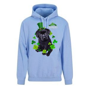 St Patrick's Day Irish Saint Patrick Shamrock Labrador Puppy Unisex Surf Hoodie