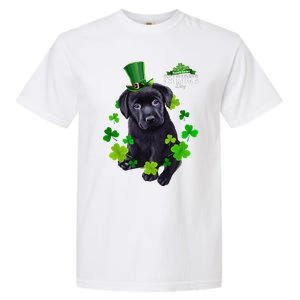 St Patrick's Day Irish Saint Patrick Shamrock Labrador Puppy Garment-Dyed Heavyweight T-Shirt