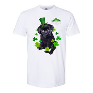 St Patrick's Day Irish Saint Patrick Shamrock Labrador Puppy Softstyle CVC T-Shirt