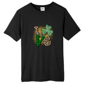 St Patrick's Day Love Plaid Shamrock Leopard Clover Leaf Tall Fusion ChromaSoft Performance T-Shirt