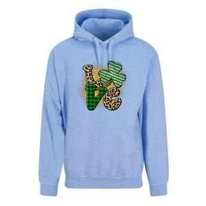 St Patrick's Day Love Plaid Shamrock Leopard Clover Leaf Unisex Surf Hoodie