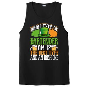 St Patrick's Day Bartender Irish Shamrock Leprechaun Hat Great Gift PosiCharge Competitor Tank