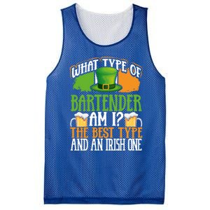 St Patrick's Day Bartender Irish Shamrock Leprechaun Hat Great Gift Mesh Reversible Basketball Jersey Tank