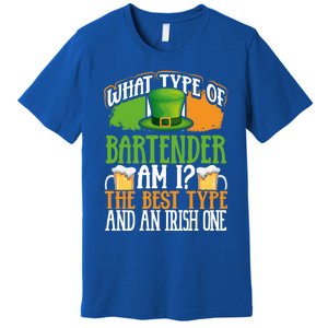 St Patrick's Day Bartender Irish Shamrock Leprechaun Hat Great Gift Premium T-Shirt