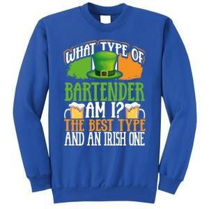 St Patrick's Day Bartender Irish Shamrock Leprechaun Hat Great Gift Tall Sweatshirt