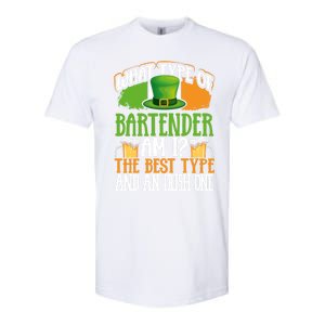 St Patrick's Day Bartender Irish Shamrock Leprechaun Hat Great Gift Softstyle CVC T-Shirt