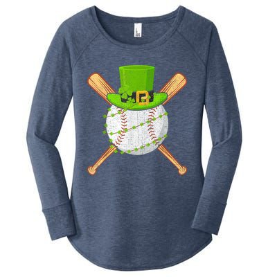 St Patricks Day Shamrock Baseball Leprechaun Women's Perfect Tri Tunic Long Sleeve Shirt