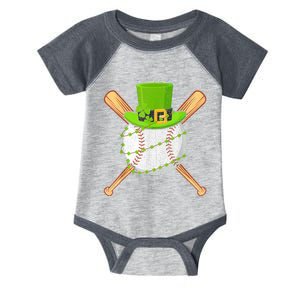 St Patricks Day Shamrock Baseball Leprechaun Infant Baby Jersey Bodysuit