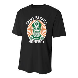 St. Patrick's Day Saint Patrick Is My Homeboy Youth Performance Sprint T-Shirt