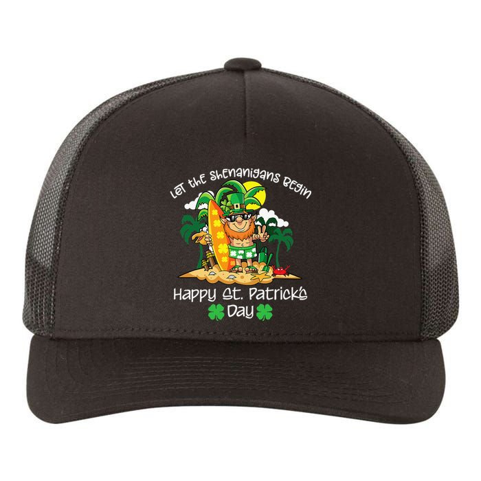 Saint Patrick's Day Beach Loving Leprechaun Shenanigans Yupoong Adult 5-Panel Trucker Hat