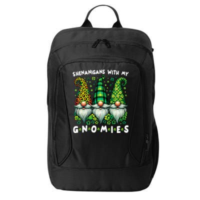 St Patricks Day Women Shenanigans With My Gnomies City Backpack