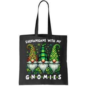 St Patricks Day Women Shenanigans With My Gnomies Tote Bag