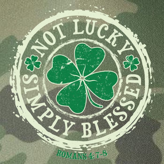 St. Patrick's Day Not Lucky Simply Blessed Romans 4 78 Legacy Tie Dye Trucker Hat