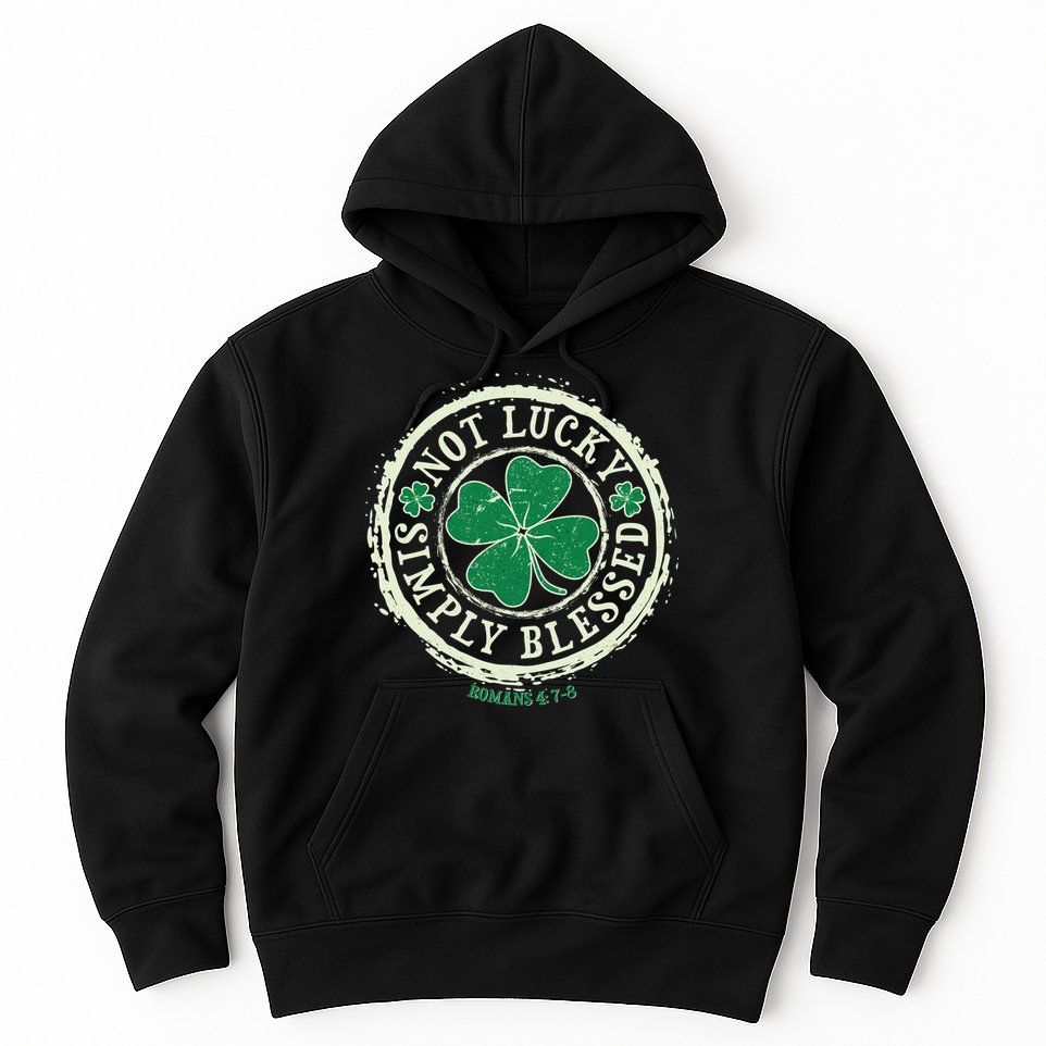 St. Patrick's Day Not Lucky Simply Blessed Romans 4 78 Hoodie