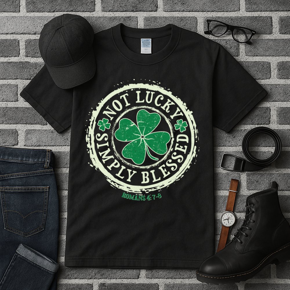 St. Patrick's Day Not Lucky Simply Blessed Romans 4 78 Tall T-Shirt