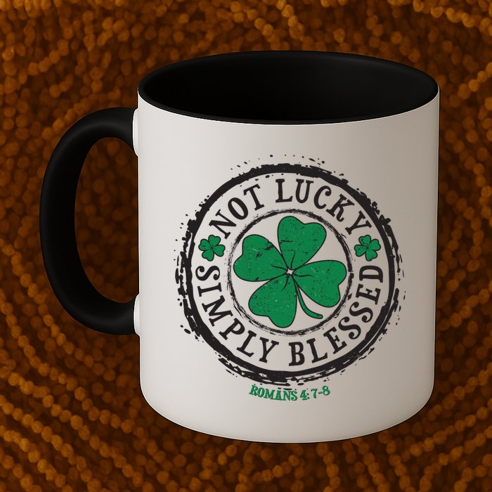 St. Patrick's Day Not Lucky Simply Blessed Romans 4 78 Mug