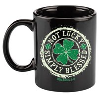 St. Patrick's Day Not Lucky Simply Blessed Romans 4 78 11oz C Handle Ceramic Mug