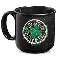 St. Patrick's Day Not Lucky Simply Blessed Romans 4 78 15oz Campfire Ceramic Mug