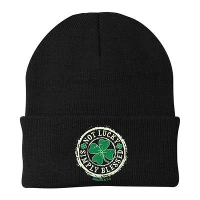 St. Patrick's Day Not Lucky Simply Blessed Romans 4 78 Knit Cap Winter Beanie