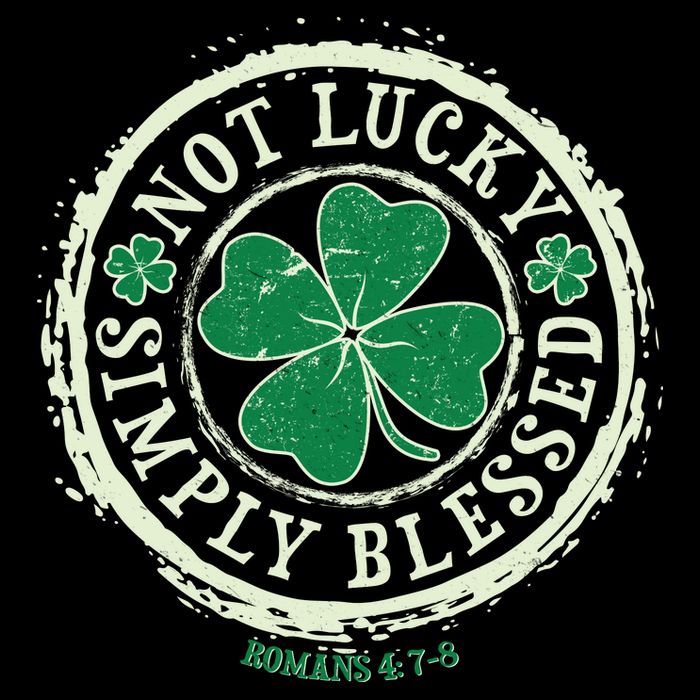 St. Patrick's Day Not Lucky Simply Blessed Romans 4 78 16 in Basic Backpack