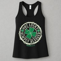St. Patrick's Day Not Lucky Simply Blessed Romans 4 78 Womens Tank Top
