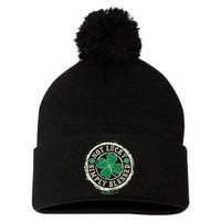 St. Patrick's Day Not Lucky Simply Blessed Romans 4 78 Pom Pom 12in Knit Beanie