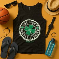 St. Patrick's Day Not Lucky Simply Blessed Romans 4 78 Tank Top