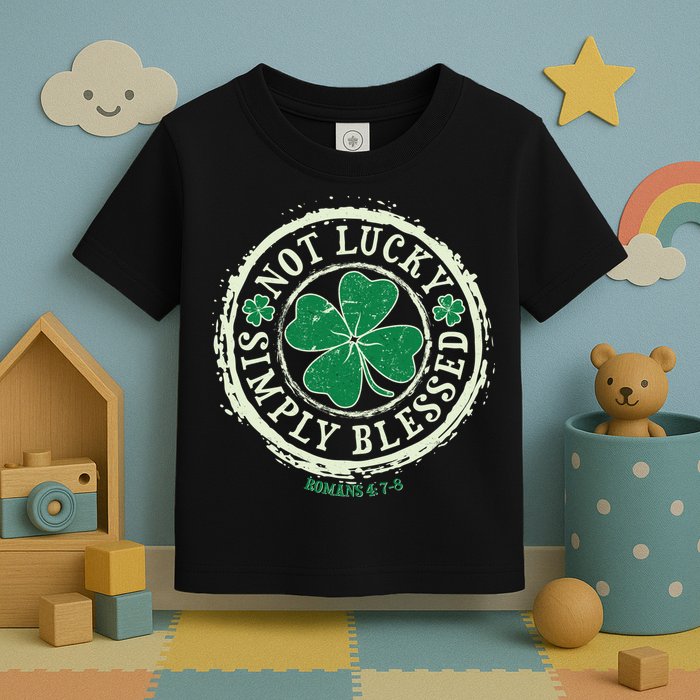St. Patrick's Day Not Lucky Simply Blessed Romans 4 78 Toddler T-Shirt