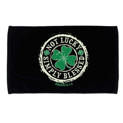 St. Patrick's Day Not Lucky Simply Blessed Romans 4 78 Microfiber Hand Towel