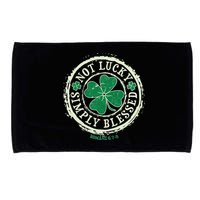 St. Patrick's Day Not Lucky Simply Blessed Romans 4 78 Microfiber Hand Towel