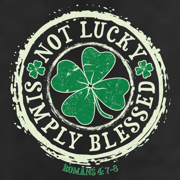 St. Patrick's Day Not Lucky Simply Blessed Romans 4 78 Microfiber Hand Towel