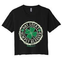 St. Patrick's Day Not Lucky Simply Blessed Romans 4 78 Crop Top