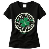 St. Patrick's Day Not Lucky Simply Blessed Romans 4 78 Womens T-Shirt