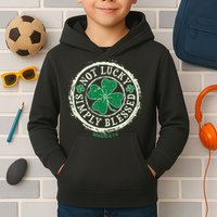 St. Patrick's Day Not Lucky Simply Blessed Romans 4 78 Kids Hoodie
