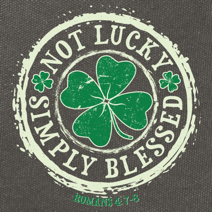 St. Patrick's Day Not Lucky Simply Blessed Romans 4 78 Cotton Canvas Backpack