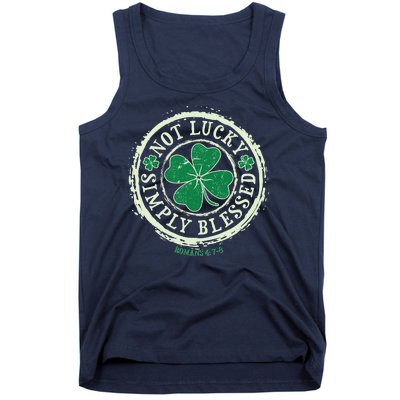 St. Patrick's Day Not Lucky Simply Blessed Romans 4 78 Tank Top