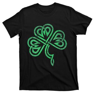 St. Patricks Day Celtic Shamrock Faded Green Irish Pride T-Shirt