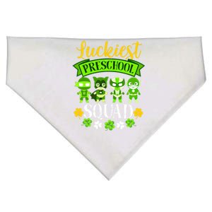 St Patricks Day Teacher Funny Gift Luckiest Preschool Squad Gift USA-Made Doggie Bandana