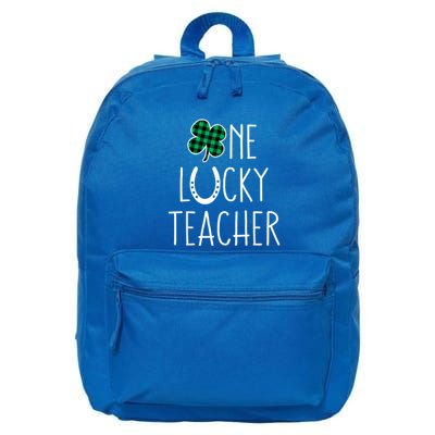 St Patricks Day Prek Kindergarten Teachers One Lucky Teacher 16 in Basic Backpack