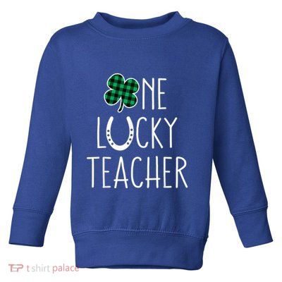 St Patricks Day Prek Kindergarten Teachers One Lucky Teacher Toddler Sweatshirt