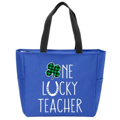 St Patricks Day Prek Kindergarten Teachers One Lucky Teacher Zip Tote Bag