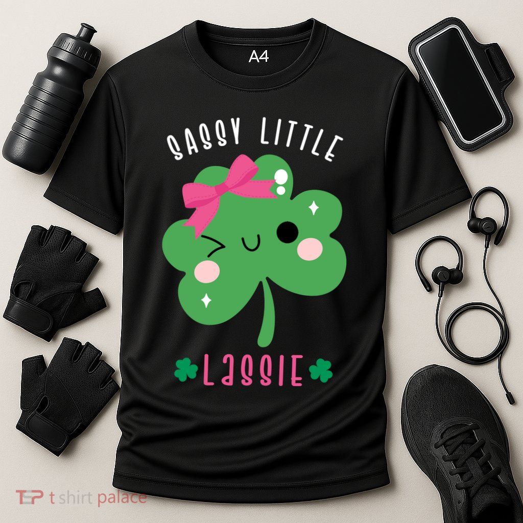 St Patricks Day Sassy Little Lassie Cute Funny Performance Shirt