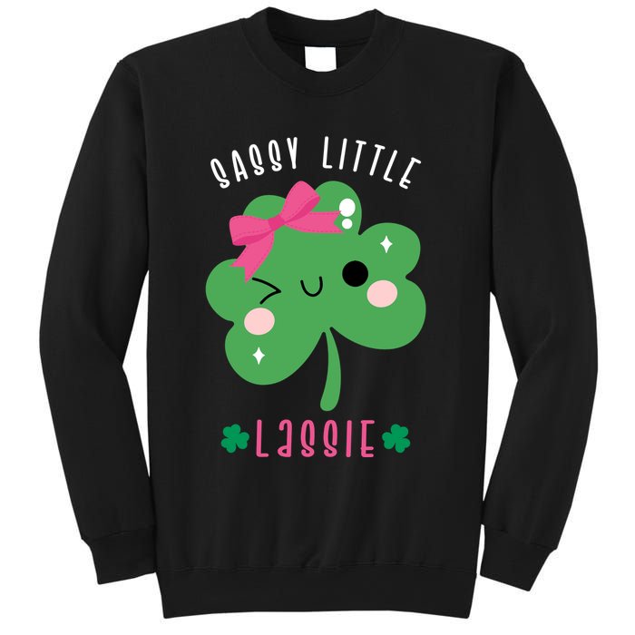 St Patricks Day Sassy Little Lassie Cute Funny Sweatshirt