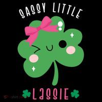 St Patricks Day Sassy Little Lassie Cute Funny Tall T-Shirt
