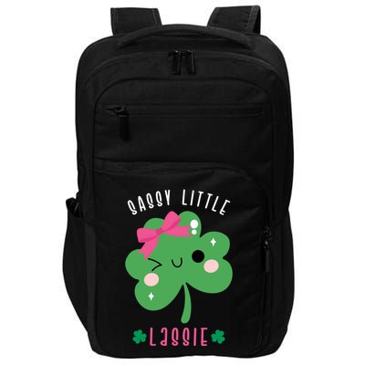 St Patricks Day Sassy Little Lassie Cute Funny Impact Tech Backpack