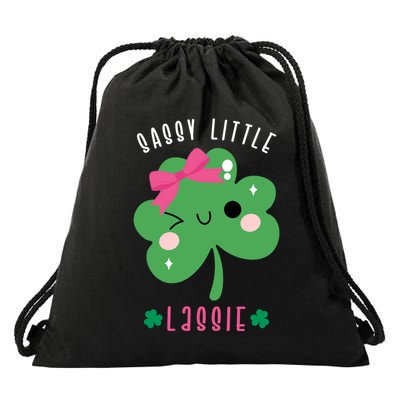 St Patricks Day Sassy Little Lassie Cute Funny Drawstring Bag